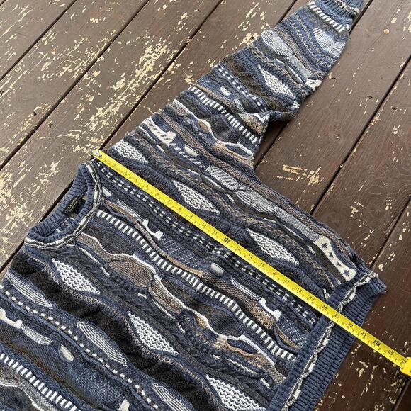 (S) Vintage 90s Y2K Coogi Style 3D Textured Knit Sweater - Picture 5 of 5